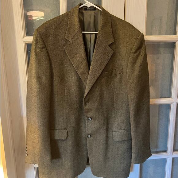 Gianfranco Ruffini 100% Lambswool Blazer – Made in Italy – 44L – Herringbone - Picture 1 of 3